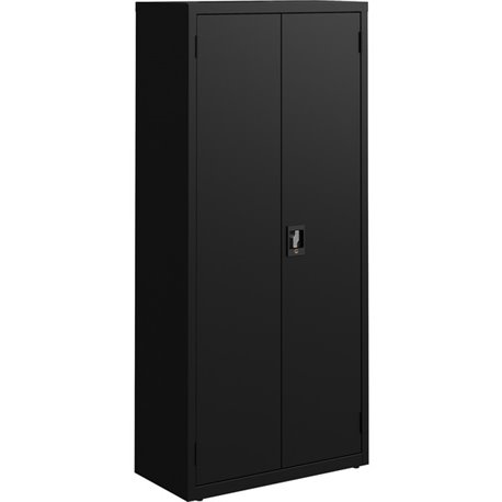 Lorell Fortress Series Slimline Storage Cabinet - 30" x 15" x 66" - 4 x Shelf(ves) - 720 lb Load Capacity - Durable, Welded, Non