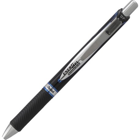 EnerGel Retractable Gel Roller Pen - 0.7 mm Pen Point Size - Retractable - Blue Gel-based Ink - Black Barrel - Metal Tip - 1 Eac