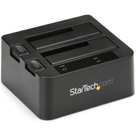 StarTech.com Dual-Bay USB 3.1 to SATA Hard Drive Docking Station, 2.5/3.5" SATA I/II/III, SSD/HDD Dock, USB Hard Drive Bay, Top-