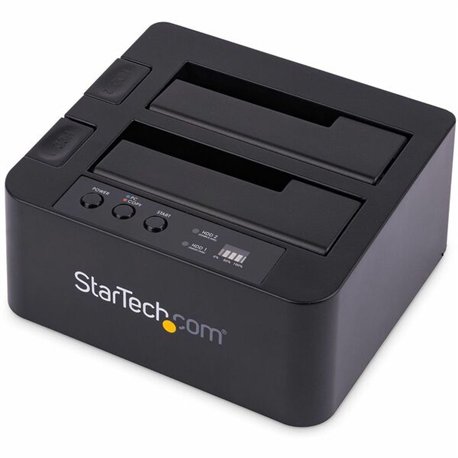 StarTech.com Dual Bay Hard Drive Duplicator Dock, Standalone HDD/SSD Cloner/Copier, USB 3.0 / eSATA to SATA III Hard Drive Clone