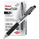 Pentel Wow! Gel Pens - Medium Pen Point - 0.7 mm Pen Point Size - Retractable - Black Gel-based Ink - Clear Barrel - 1 Dozen