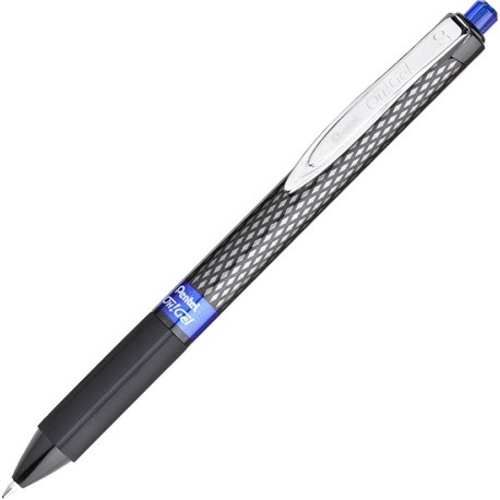 Pentel OH! Medium Point Gel Pens - Medium Pen Point - 0.7 mm Pen Point Size - Blue Gel-based Ink - Carbon Fiber Barrel - 1 Dozen