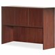 Lorell Essentials Series Stack-on Hutch with Doors - 59" x 14.8" x 36" - 3 Door(s) - Finish: Laminate, Mahogany - Cord Managemen