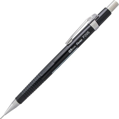 Pentel Sharp Automatic Pencils - 2 Lead - 0.5 mm Lead Diameter - Refillable - Black Barrel - 1 Each