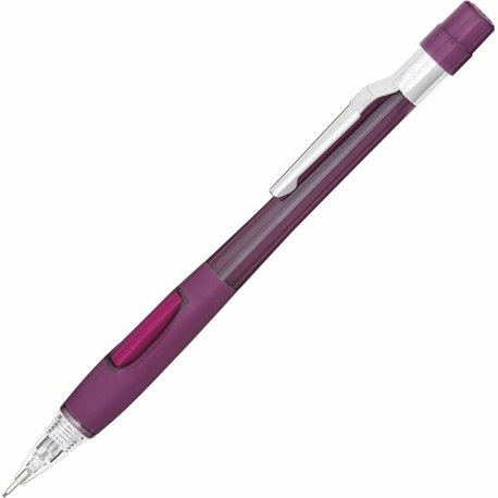 Pentel Quicker Clicker Automatic Pencils - 2 Lead - 0.9 mm Lead Diameter - Refillable - Black Lead - Transparent Red Barrel - 1 