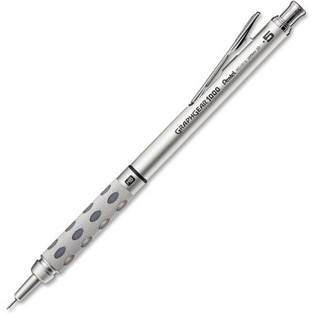 Pentel GraphGear 1000 Automatic Drafting Pencils - 2 Lead - 0.5 mm Lead Diameter - Refillable - Gray Barrel - 1 Each