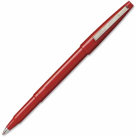 Pentel Rolling Writer Pens - Medium Pen Point - 0.8 mm Pen Point Size - Red - Red Plastic Barrel - 12 / Dozen