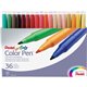 Pentel Arts Fine Point Color Pen Markers - Assorted Water Based Ink - 36 / Set