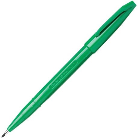 Pentel Fiber-tipped Sign Pens - Bold Pen Point - Green Water Based Ink - Fiber Tip - 1 Dozen