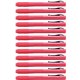 Pentel Rubber Grip Clic Eraser - Red - Pen - Refillable - 12 / Box - Retractable, Latex-free Grip, Pocket Clip, Ghost Resistant,