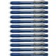 Pentel Rubber Grip Clic Eraser - Blue - Pen - Refillable - 12 / Box - Retractable, Latex-free Grip, Pocket Clip, Ghost Resistant