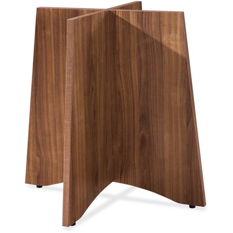 Lorell Essentials Round Conference Table Base - 29.5" x 29.5" x 29" - Material: Steel - Finish: Walnut - Sturdy