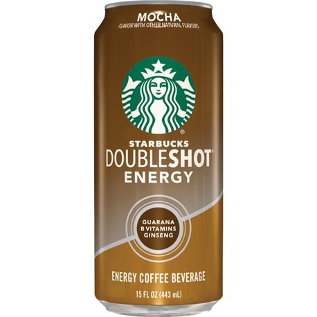 Starbucks Doubleshot Mocha Energy Drink - Ready-to-Drink - 15 fl oz (444 mL) - 12 / Carton