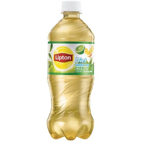 Lipton Diet Citrus Green Tea Bottle - 20 oz - 24 Bottle - 24 / Carton