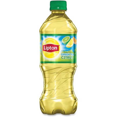 Lipton Citrus Green Tea Bottle - 20 oz - 24 Bottle - 24 / Carton