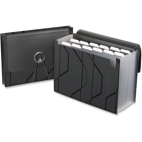 Pendaflex Expanding File - 13 Pocket(s) - Poly - Black - 1 Each