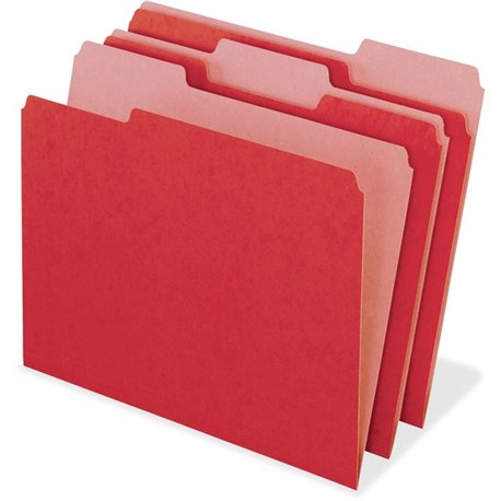 Pendaflex EarthWise 1/3 Tab Cut Recycled Top Tab File Folder - 9 1/2" x 11 3/4" - Top Tab Location - Assorted Position Tab Posit