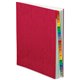 Pendaflex A-Z Oxford Desk File/Sorters - 20 Printed Tab(s) - Character - A-Z - Red Divider - Multicolor Mylar Tab(s) - Recycled 