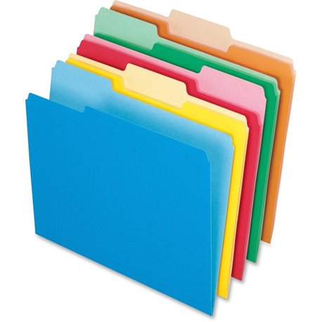 Pendaflex 1/3 Tab Cut Letter Top Tab File Folder - 8 1/2" x 11" - Top Tab Location - Assorted Position Tab Position - Assorted -