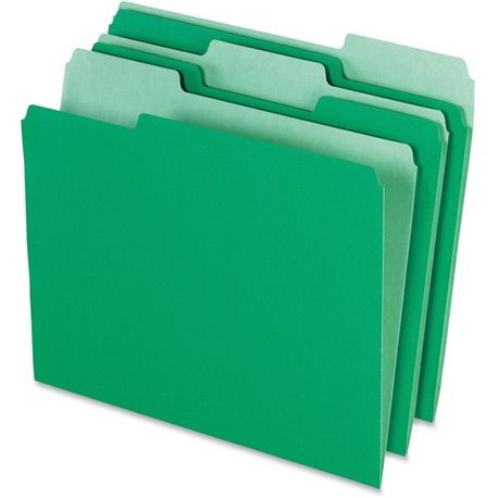 Pendaflex 1/3 Tab Cut Letter Recycled Top Tab File Folder - 8 1/2" x 11" - Top Tab Location - Assorted Position Tab Position - G