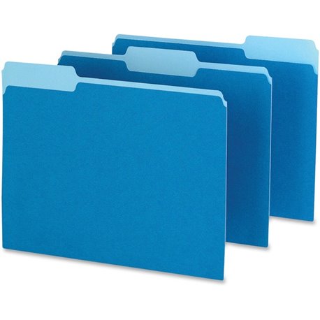 Pendaflex 1/3 Tab Cut Letter Recycled Top Tab File Folder - 8 1/2" x 11" - Top Tab Location - Assorted Position Tab Position - B