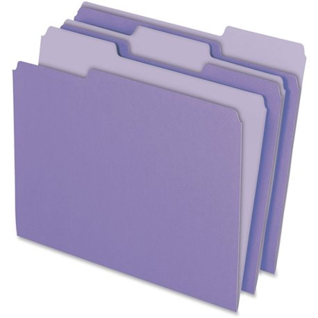 Pendaflex 1/3 Tab Cut Letter Recycled Top Tab File Folder - 8 1/2" x 11" - Top Tab Location - Assorted Position Tab Position - L