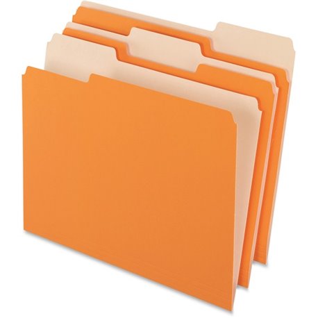 Pendaflex 1/3 Tab Cut Letter Recycled Top Tab File Folder - 8 1/2" x 11" - Top Tab Location - Assorted Position Tab Position - O