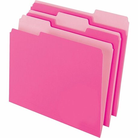 Pendaflex 1/3 Tab Cut Letter Recycled Top Tab File Folder - 8 1/2" x 11" - Top Tab Location - Assorted Position Tab Position - P