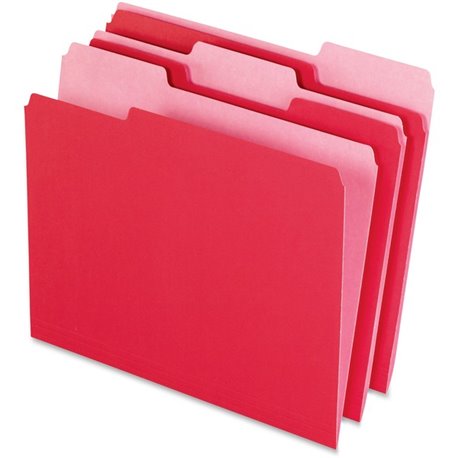 Pendaflex 1/3 Tab Cut Letter Recycled Top Tab File Folder - 8 1/2" x 11" - Top Tab Location - Assorted Position Tab Position - R