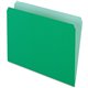 Pendaflex Letter Recycled Top Tab File Folder - 8 1/2" x 11" - Light Green - 30% Recycled - 100 / Box