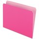 Pendaflex Letter Recycled Top Tab File Folder - 8 1/2" x 11" - Pink - 30% Recycled - 100 / Box