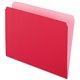 Pendaflex Letter Recycled Top Tab File Folder - 8 1/2" x 11" - Red - 30% Recycled - 100 / Box