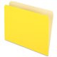 Pendaflex Letter Recycled Top Tab File Folder - 8 1/2" x 11" - Yellow - 30% Recycled - 100 / Box