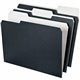 Pendaflex 1/3 Tab Cut Recycled Top Tab File Folder - Top Tab Location - Assorted Position Tab Position - Black, White - 100% Rec