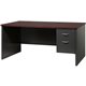 Lorell Fortress Modular Series Right-Pedestal Desk - 66" x 30" , 1.1" Top - 2 x Box, File Drawer(s) - Single Pedestal on Right S