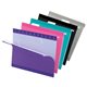 Pendaflex 1/5 Tab Cut Letter Recycled Hanging Folder - 8 1/2" x 11" - Aqua, Pink, Black, Gray, Violet - 10% Recycled - 25 / Box