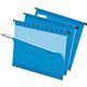 Pendaflex 1/5 Tab Cut Letter Recycled Hanging Folder - 8 1/2" x 11" - Blue - 10% Recycled - 25 / Box