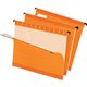 Pendaflex 1/5 Tab Cut Letter Recycled Hanging Folder - 8 1/2" x 11" - Orange - 10% Recycled - 25 / Box