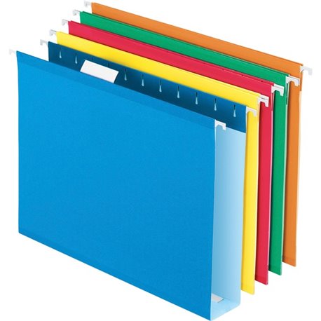 Pendaflex Letter Recycled Hanging Folder - 2" Folder Capacity - 8 1/2" x 11" - 1 Internal Pocket(s) - Pressboard - Assorted - 10