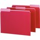 Pendaflex 1/3 Tab Cut Letter Recycled Top Tab File Folder - 8 1/2" x 11" - Red - 10% Recycled - 100 / Box