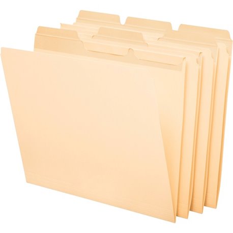 Pendaflex Ready-Tab 1/3 Tab Cut Letter Recycled Top Tab File Folder - 8 1/2" x 11" - Top Tab Location - Assorted Position Tab Po