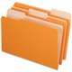 Pendaflex 1/3 Tab Cut Legal Recycled Top Tab File Folder - 8 1/2" x 14" - Orange - 10% Recycled - 100 / Box