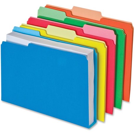 Pendaflex Double Stuff 1/3 Tab Cut Letter Recycled Top Tab File Folder - 8 1/2" x 11" - 250 Sheet Capacity - Top Tab Location - 