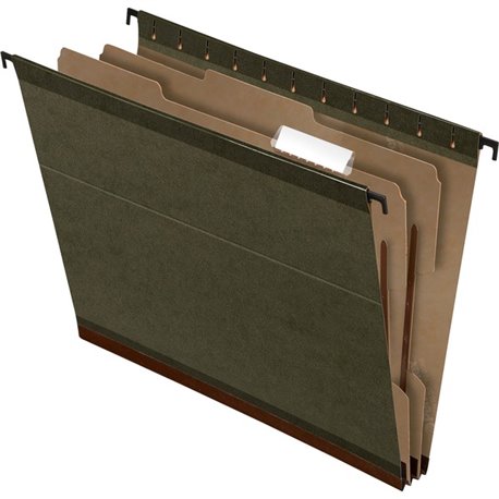 Pendaflex Letter Recycled Hanging Folder - 8 1/2" x 11" - 2" Expansion - 2" Fastener Capacity for Folder - 2 Divider(s) - Tyvek,