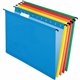 Pendaflex SureHook 1/5 Tab Cut Letter Recycled Hanging Folder - 8 1/2" x 11" - Red, Blue, Orange, Yellow, Bright Green - 10% Rec