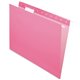 Pendaflex 1/5 Tab Cut Letter Recycled Hanging Folder - 8 1/2" x 11" - Pink - 100% Recycled - 25 / Box