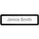 Lorell Recycled Cubicle Nameplate - 1 Each - 0.9" Width x 2.7" Height - Wall - Plastic - Black