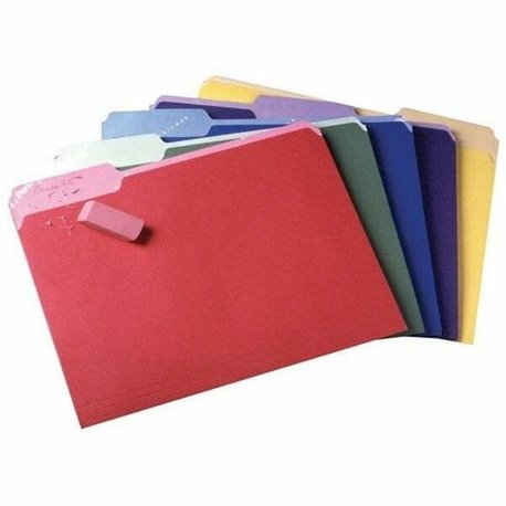 Pendaflex 1/3 Tab Cut Letter Recycled Top Tab File Folder - 8 1/2" x 11" - Top Tab Location - Assorted Position Tab Position - A