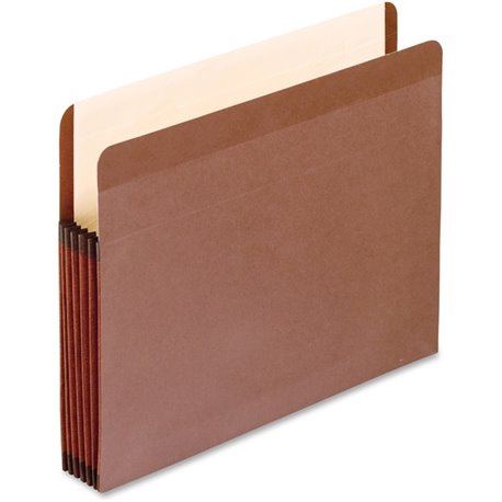 Pendaflex Legal Recycled Expanding File - 8 1/2" x 14" - 5 1/4" Expansion - Red Fiber, Polyester - Red Fiber, Manila - 10% Recyc