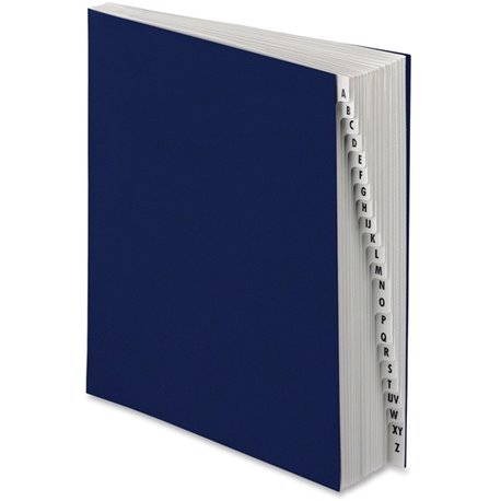 Pendaflex Indexing Expanding Desk File - 8 1/2" x 11" - 30 Divider(s) - Pressboard - Navy - 10% Recycled - 1 Each